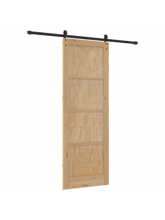 Bīdāmās durvis manuāls dabīga un melna 83 x 232 cm