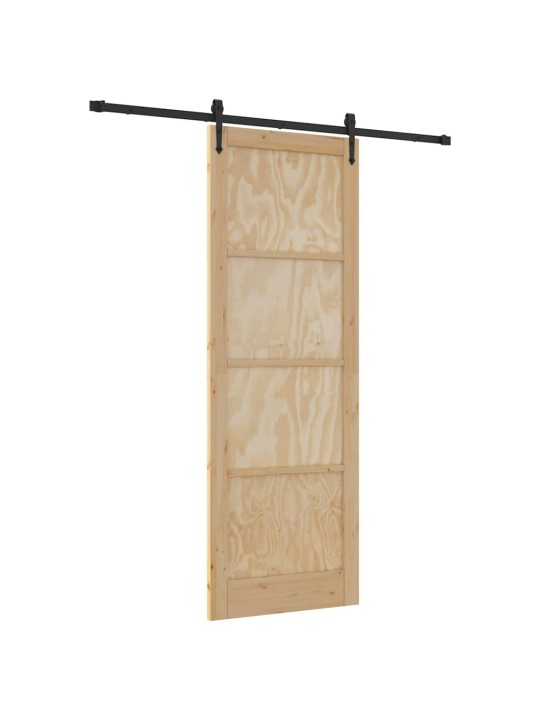 Bīdāmās durvis manuāls dabīga un melna 83 x 232 cm