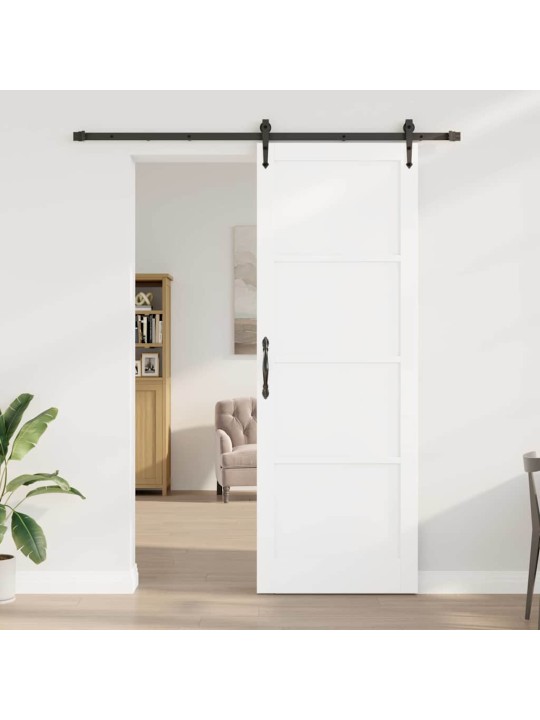 Bīdāmās durvis manuāls balta un melna 83 x 232 cm