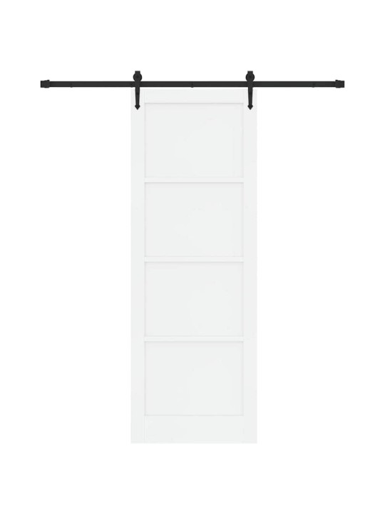 Bīdāmās durvis manuāls balta un melna 83 x 232 cm
