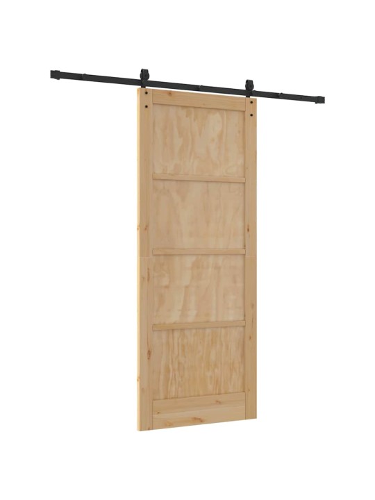 Bīdāmās durvis manuāls dabīga un melna 86 x 211 cm