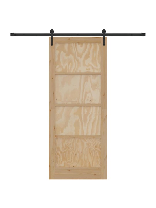 Bīdāmās durvis manuāls dabīga un melna 86 x 211 cm
