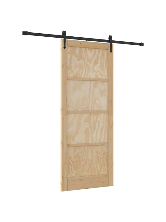 Bīdāmās durvis manuāls dabīga un melna 86 x 211 cm