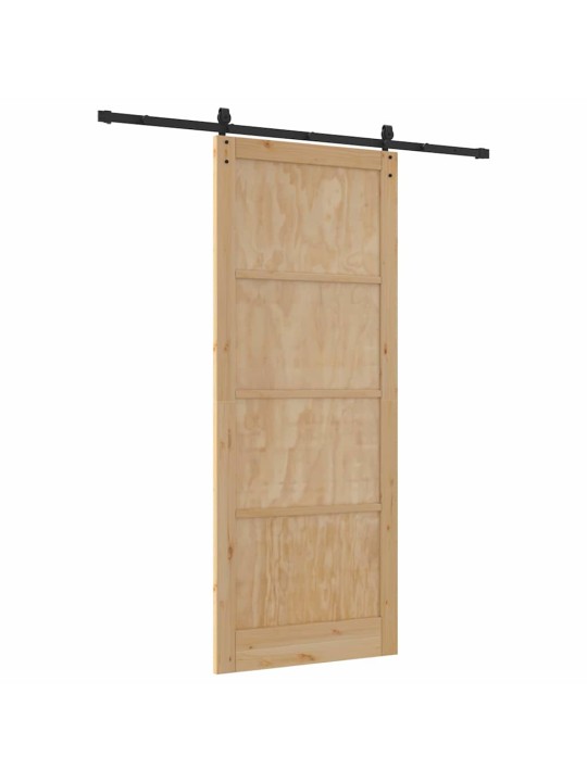 Bīdāmās durvis manuāls dabīga un melna 93 x 232 cm