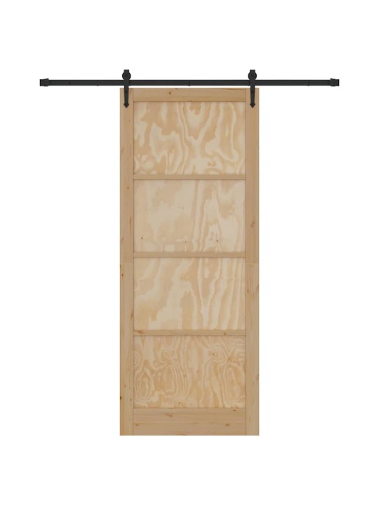 Bīdāmās durvis manuāls dabīga un melna 93 x 232 cm