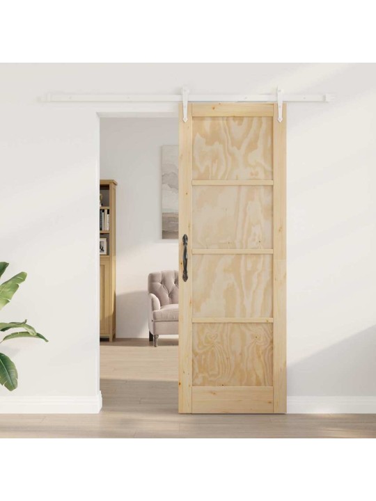 Bīdāmās durvis manuāls dabisks un balts 73.5 x 211 cm
