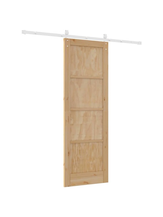 Bīdāmās durvis manuāls dabisks un balts 73.5 x 211 cm