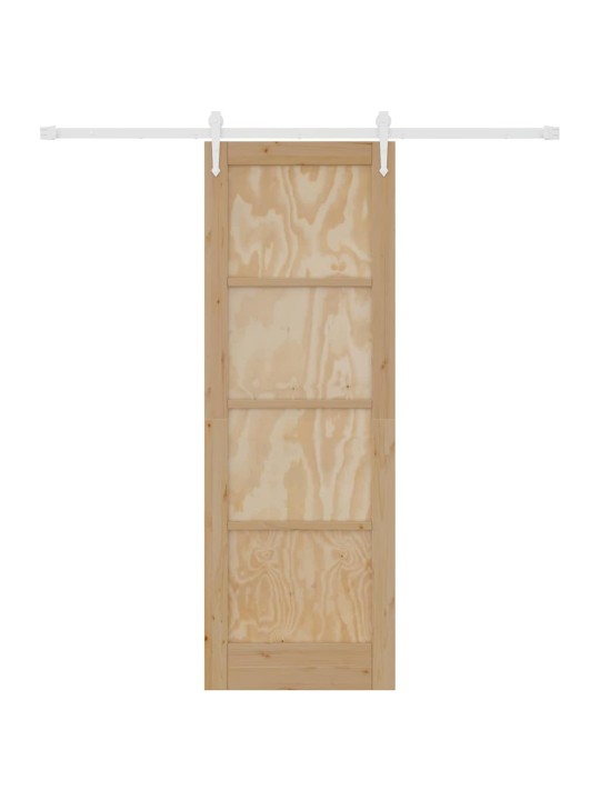 Bīdāmās durvis manuāls dabisks un balts 73.5 x 211 cm