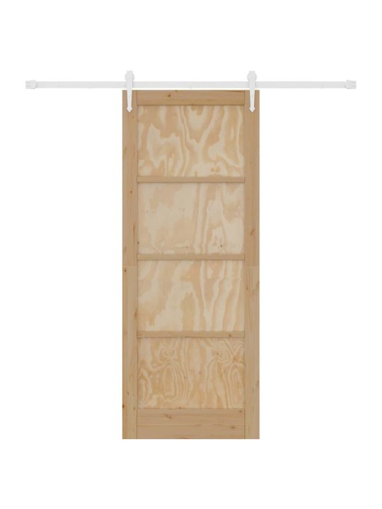 Bīdāmās durvis manuāls dabisks un balts 83 x 211 cm