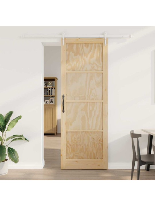 Bīdāmās durvis manuāls dabisks un balts 83 x 232 cm