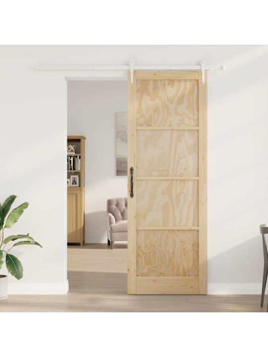 Bīdāmās durvis manuāls dabisks un balts 83 x 232 cm