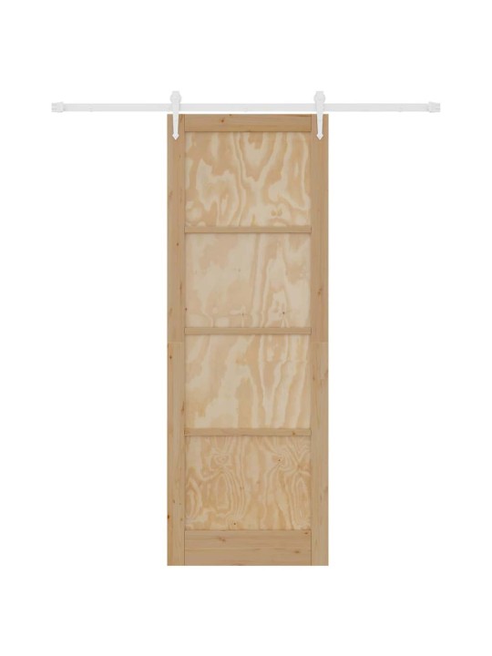Bīdāmās durvis manuāls dabisks un balts 83 x 232 cm