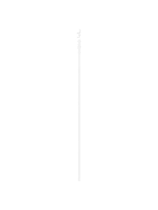 Bīdāmās durvis balts 83 x 232 cm cieta priedes koks un tērauds