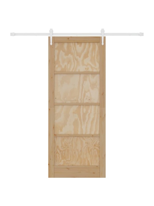 Bīdāmās durvis manuāls dabisks un balts 86 x 211 cm