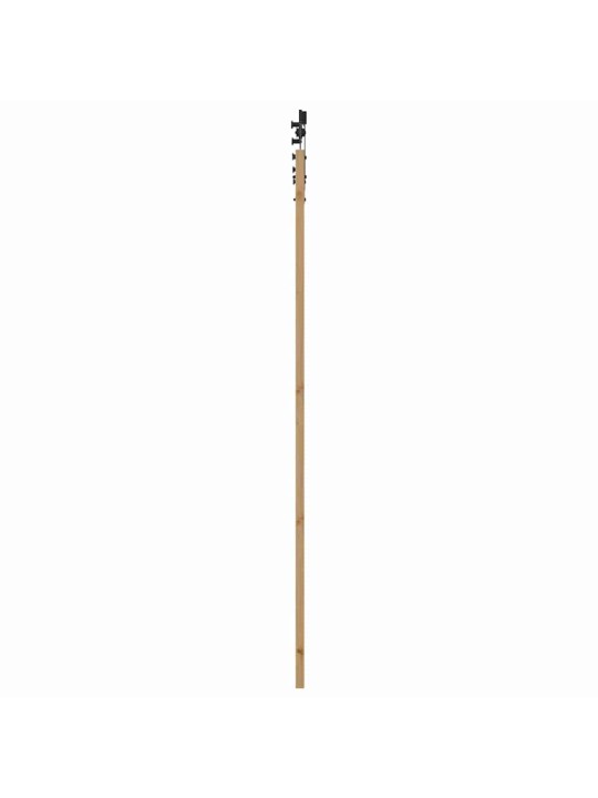 Slīdošās durvis manuāls brūna 83 x 232 cm priedes masīvkoks