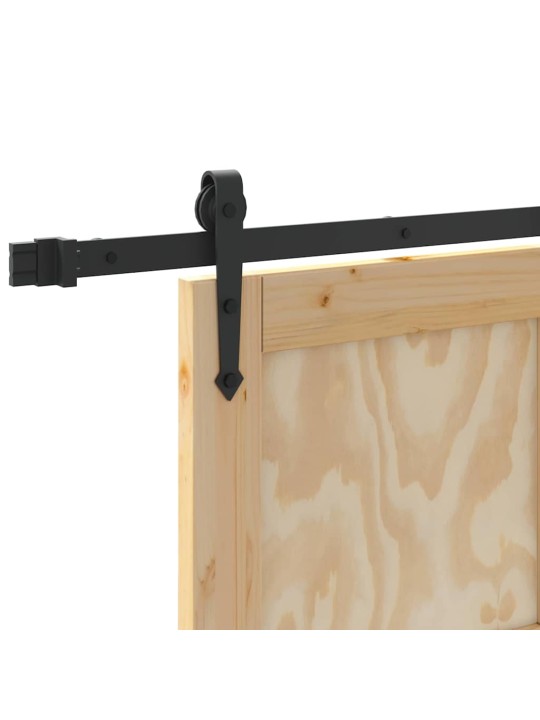 Slīdošās durvis manuāls brūna 93 x 232 cm priedes masīvkoks