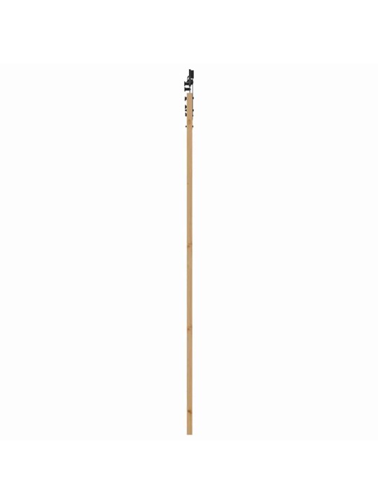 Slīdošās durvis manuāls brūna 93 x 232 cm priedes masīvkoks