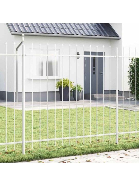 Dārza žogs balts 3.4 x 1.5 m pulverkrāsots tērauds