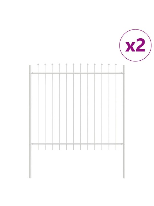 Dārza žogs balts 3.4 x 1.5 m pulverkrāsots tērauds