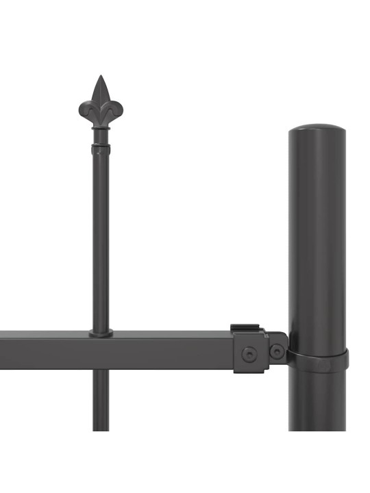 Dārza žogs pelēka 6.8 x 1.2 m pulverkrāsots tērauds