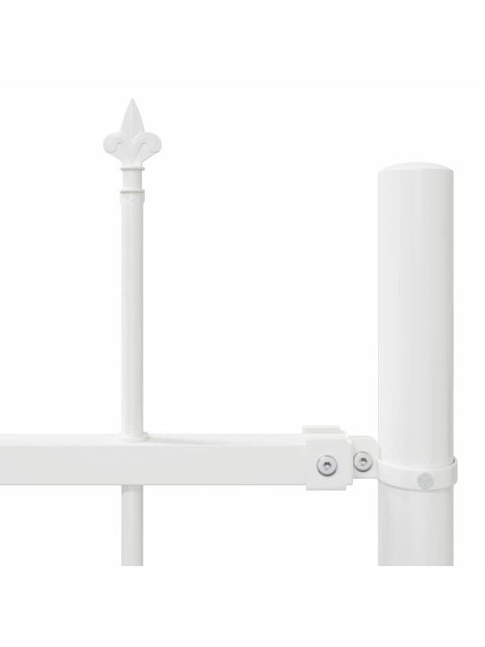 Dārza žogs balts 6.8 x 1.2 m pulverkrāsots tērauds