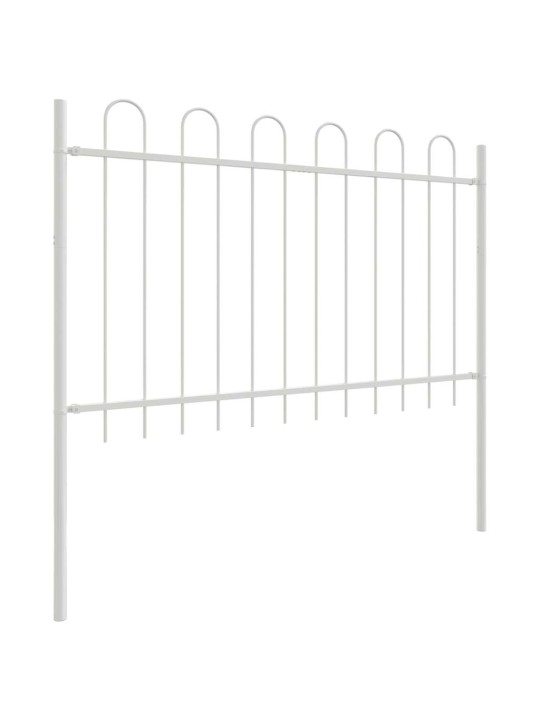 Dārza žogs balts 10.2 x 1.2 m pulverkrāsots tērauds