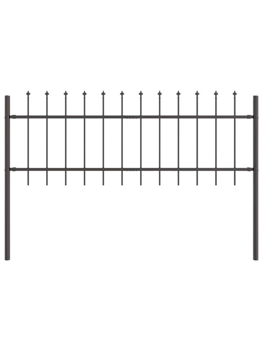 Dārza žogs pelēka 11.9 x 0.6 m pulverkrāsots tērauds