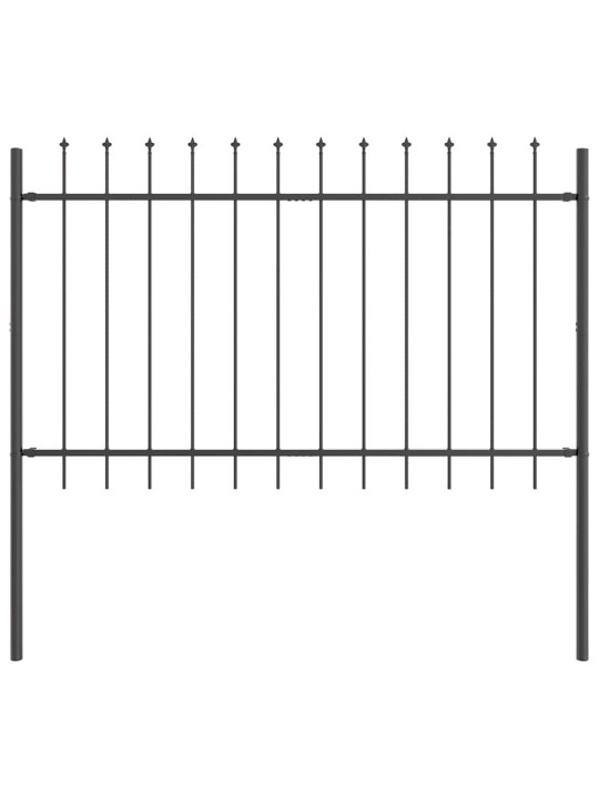 Dārza žogs pelēka 11.9 x 1.2 m pulverkrāsots tērauds