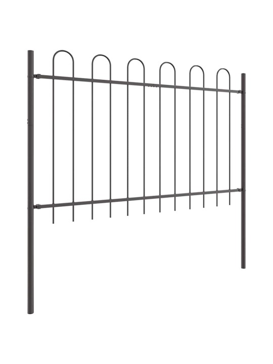 Dārza žogs pelēka 11.9 x 0.8 m pulverkrāsots tērauds