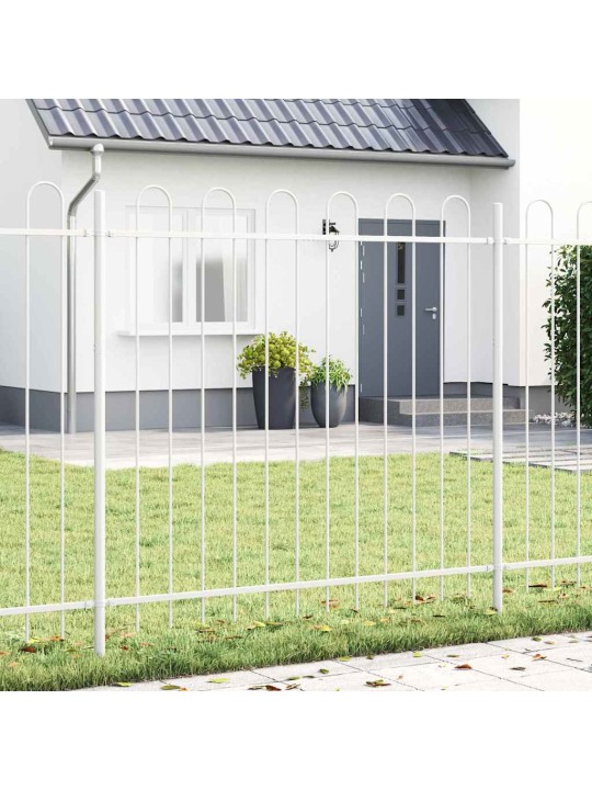 Dārza žogs balts 11.9 x 1.5 m pulverkrāsots tērauds