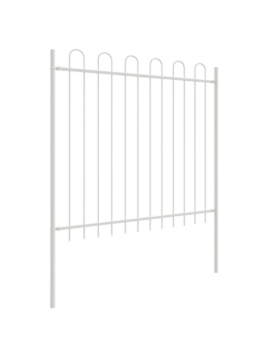Dārza žogs balts 11.9 x 1.5 m pulverkrāsots tērauds
