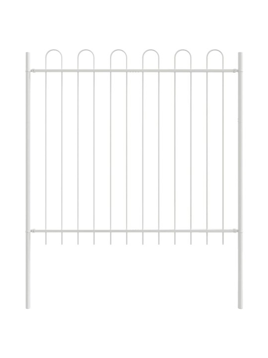 Dārza žogs balts 11.9 x 1.5 m pulverkrāsots tērauds