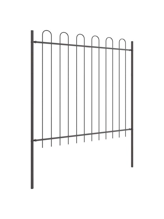 Dārza žogs pelēka 13.6 x 1.5 m pulverkrāsots tērauds