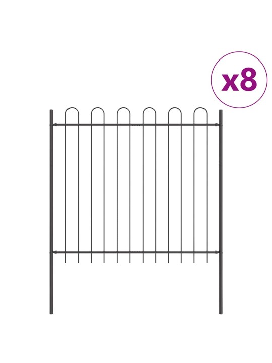 Dārza žogs pelēka 13.6 x 1.5 m pulverkrāsots tērauds