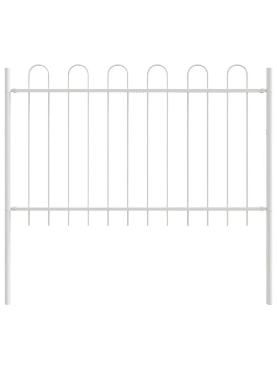 Dārza žogs balts 13.6 x 1.2 m pulverkrāsots tērauds