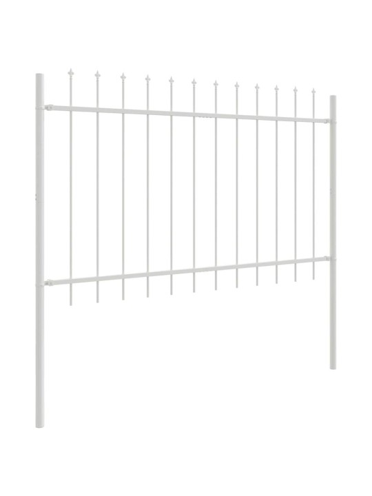Dārza žogs balts 15.3 x 1.2 m pulverkrāsots tērauds