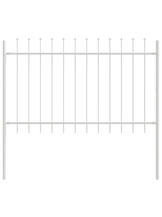 Dārza žogs balts 15.3 x 1.2 m pulverkrāsots tērauds