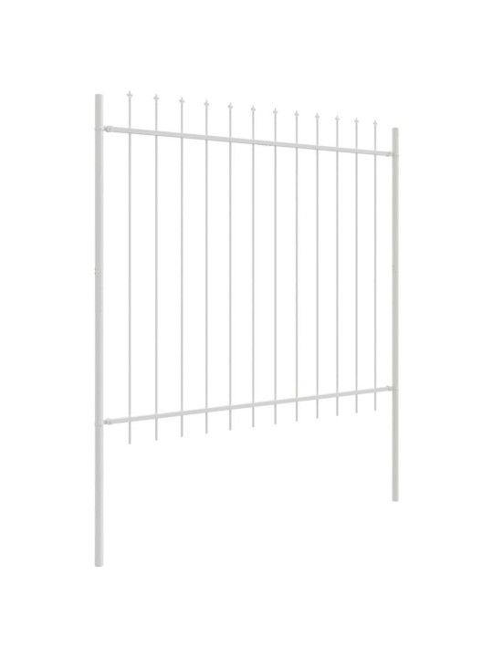Dārza žogs balts 15.3 x 1.5 m pulverkrāsots tērauds