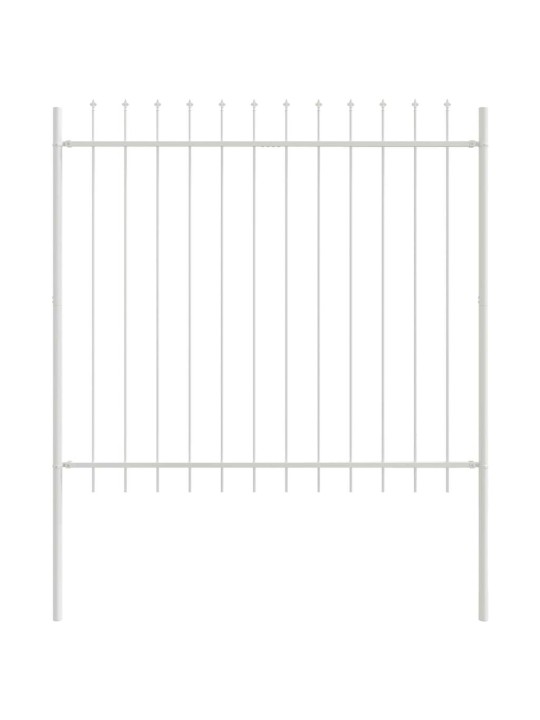 Dārza žogs balts 15.3 x 1.5 m pulverkrāsots tērauds