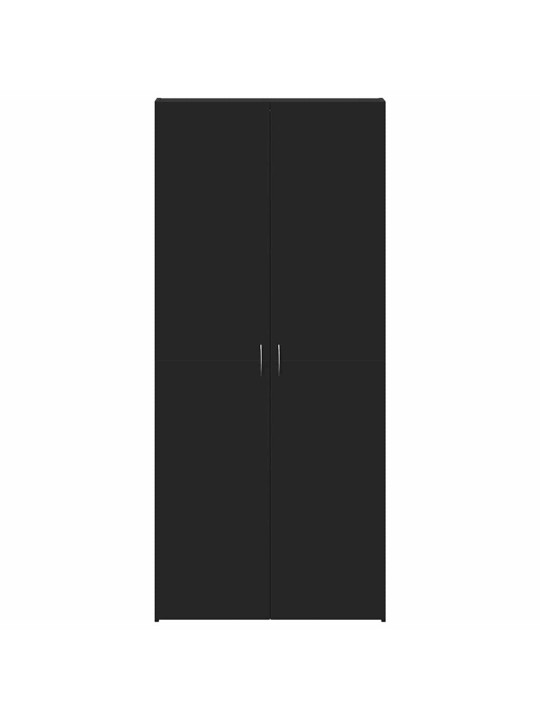 Apavu skapis melna 80 x 35.5 x 180 cm inženierijas koks
