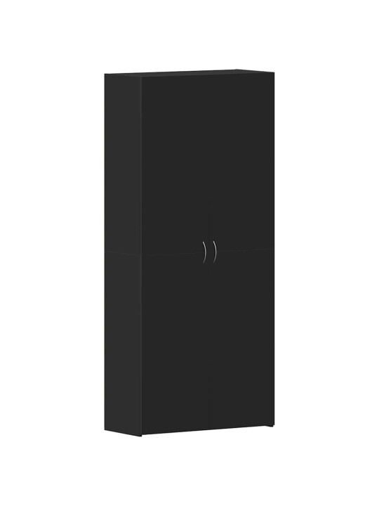 Apavu skapis melna 80 x 35.5 x 180 cm inženierijas koks