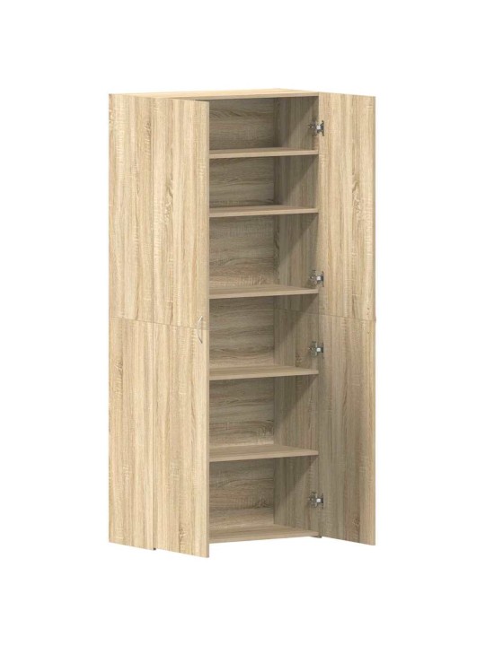 Apavu skapis brūna 80 x 35.5 x 180 cm inženierijas koks