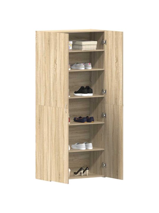 Apavu skapis brūna 80 x 35.5 x 180 cm inženierijas koks