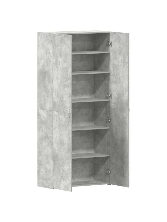 Apavu skapis pelēka 80 x 35.5 x 180 cm inženierijas koks