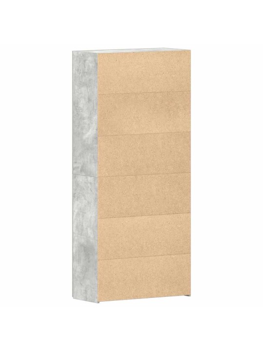 Apavu skapis pelēka 80 x 35.5 x 180 cm inženierijas koks