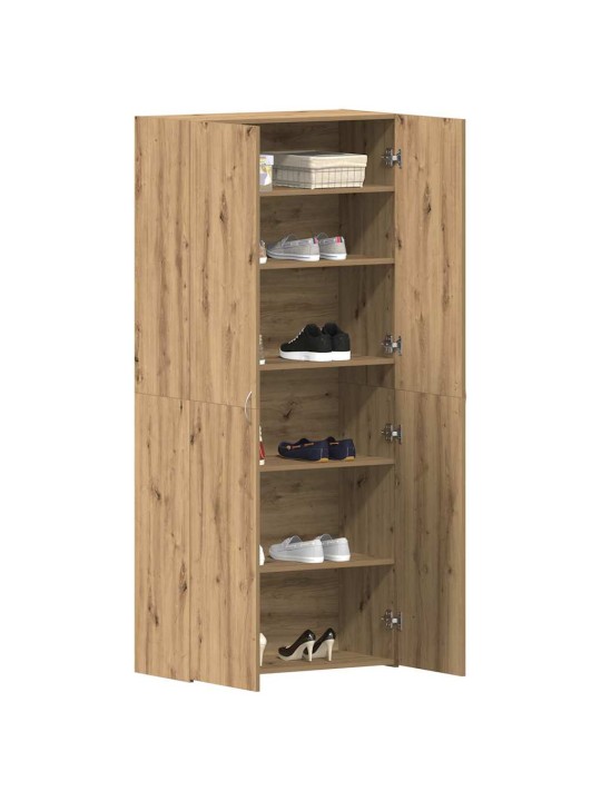 Apavu skapis brūna 80 x 35.5 x 180 cm inženierijas koks