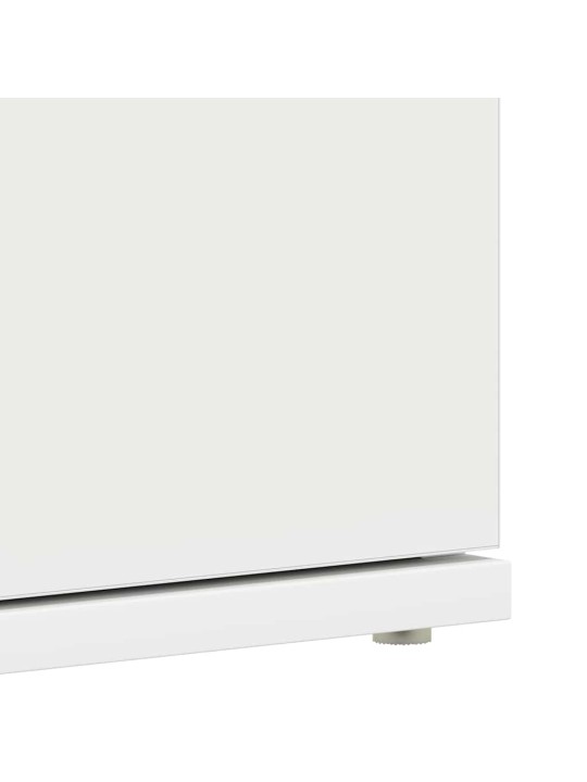 Apavu skapis ar durvīm balts 80 x 39 x 180 cm inženierijas koks