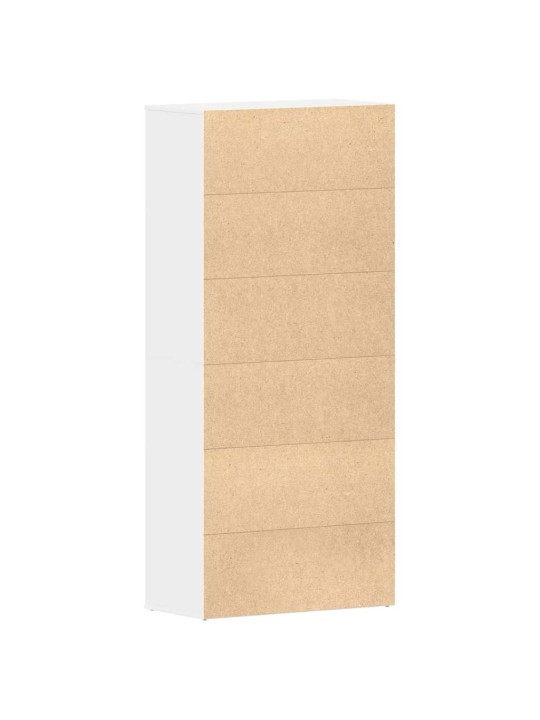 Apavu skapis ar durvīm balts 80 x 39 x 180 cm inženierijas koks