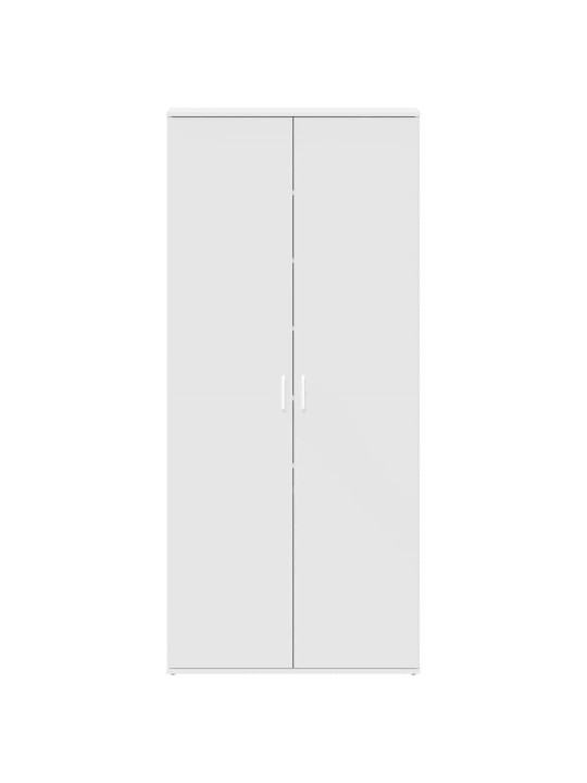 Apavu skapis ar durvīm balts 80 x 39 x 180 cm inženierijas koks