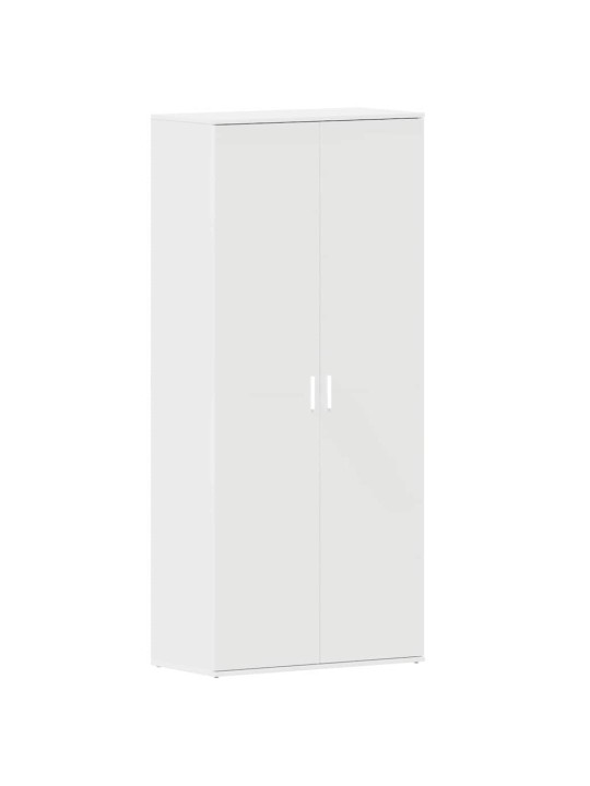Apavu skapis ar durvīm balts 80 x 39 x 180 cm inženierijas koks